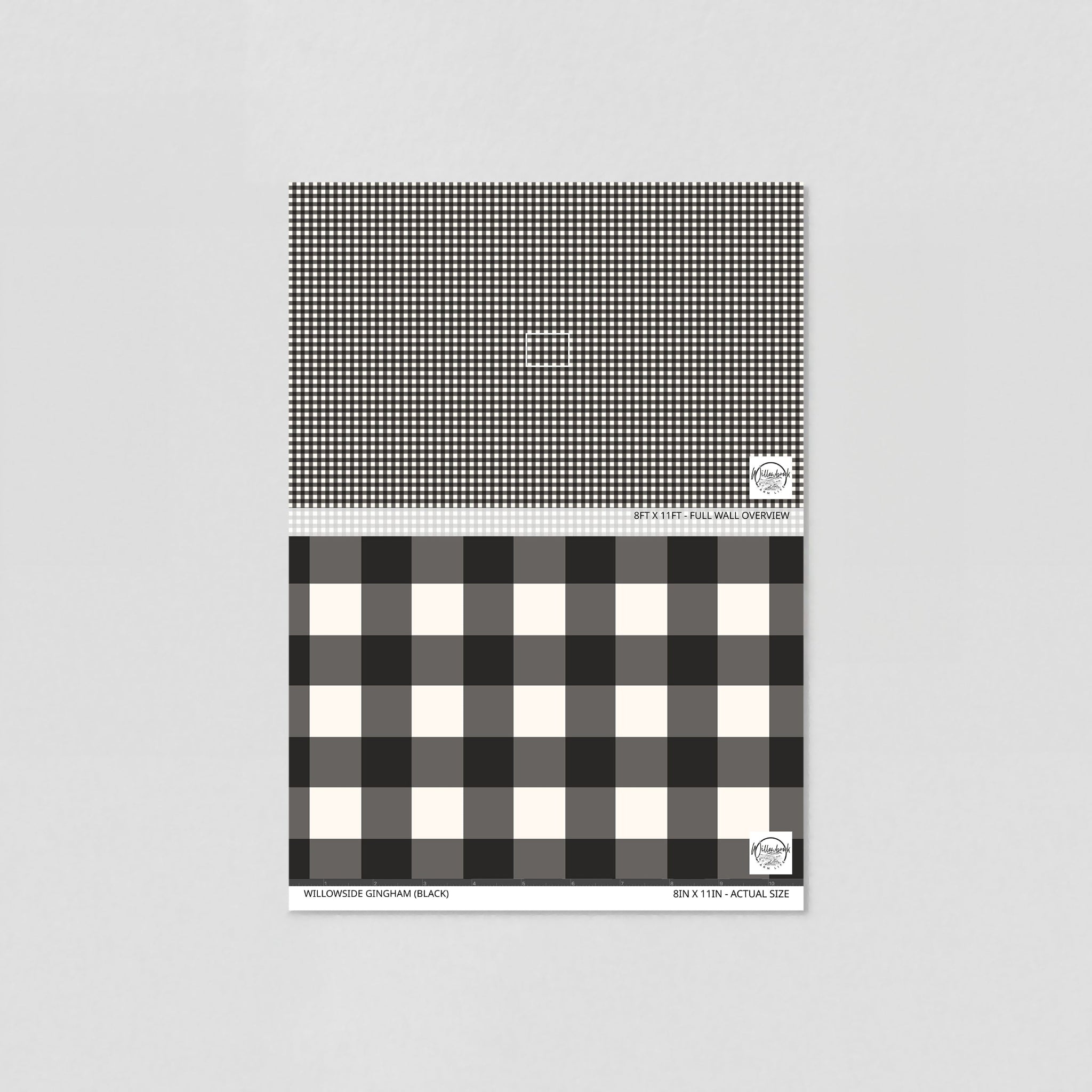 Willowside Gingham (Black) Wallpaper