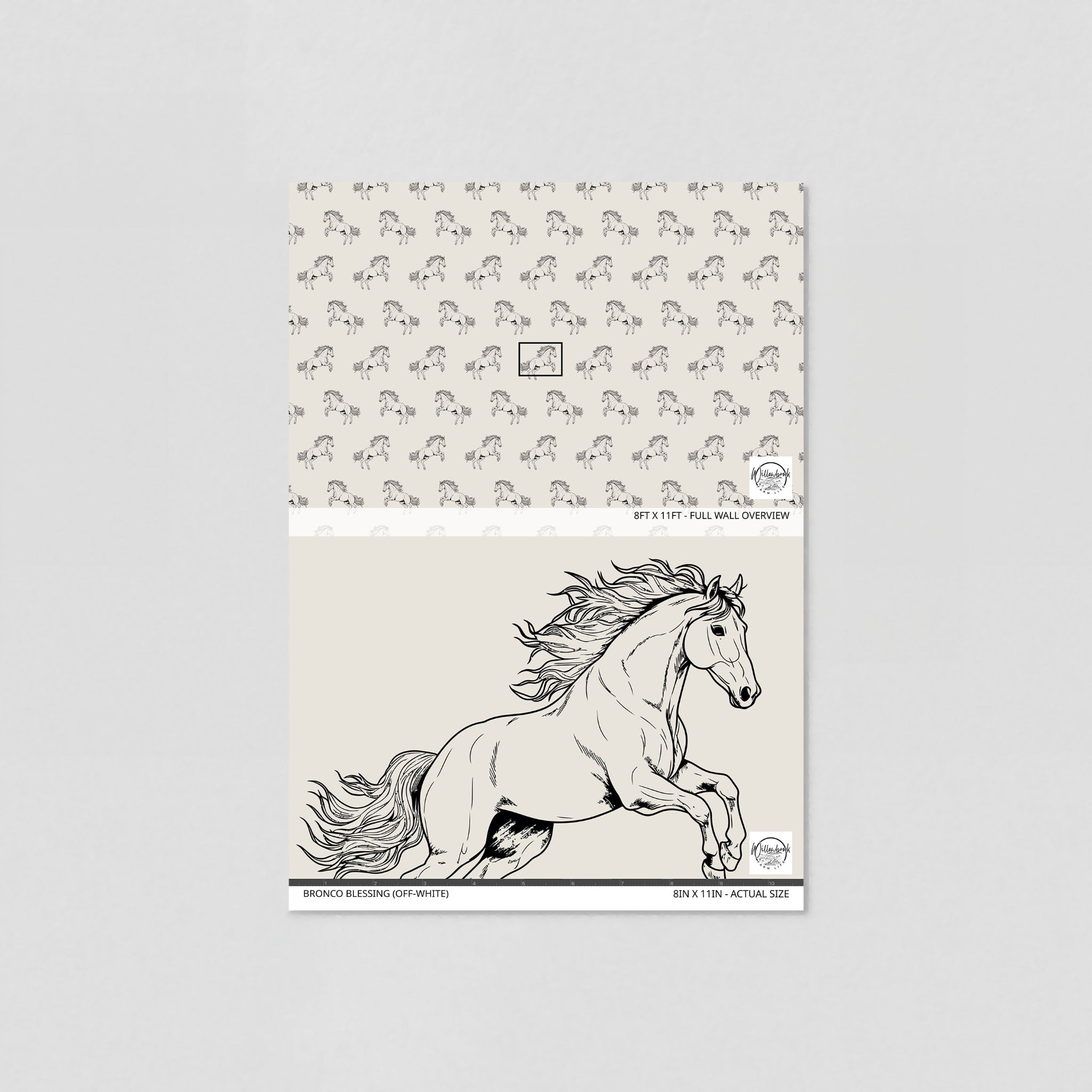 Bronco Blessing (Off-white) Wallpaper