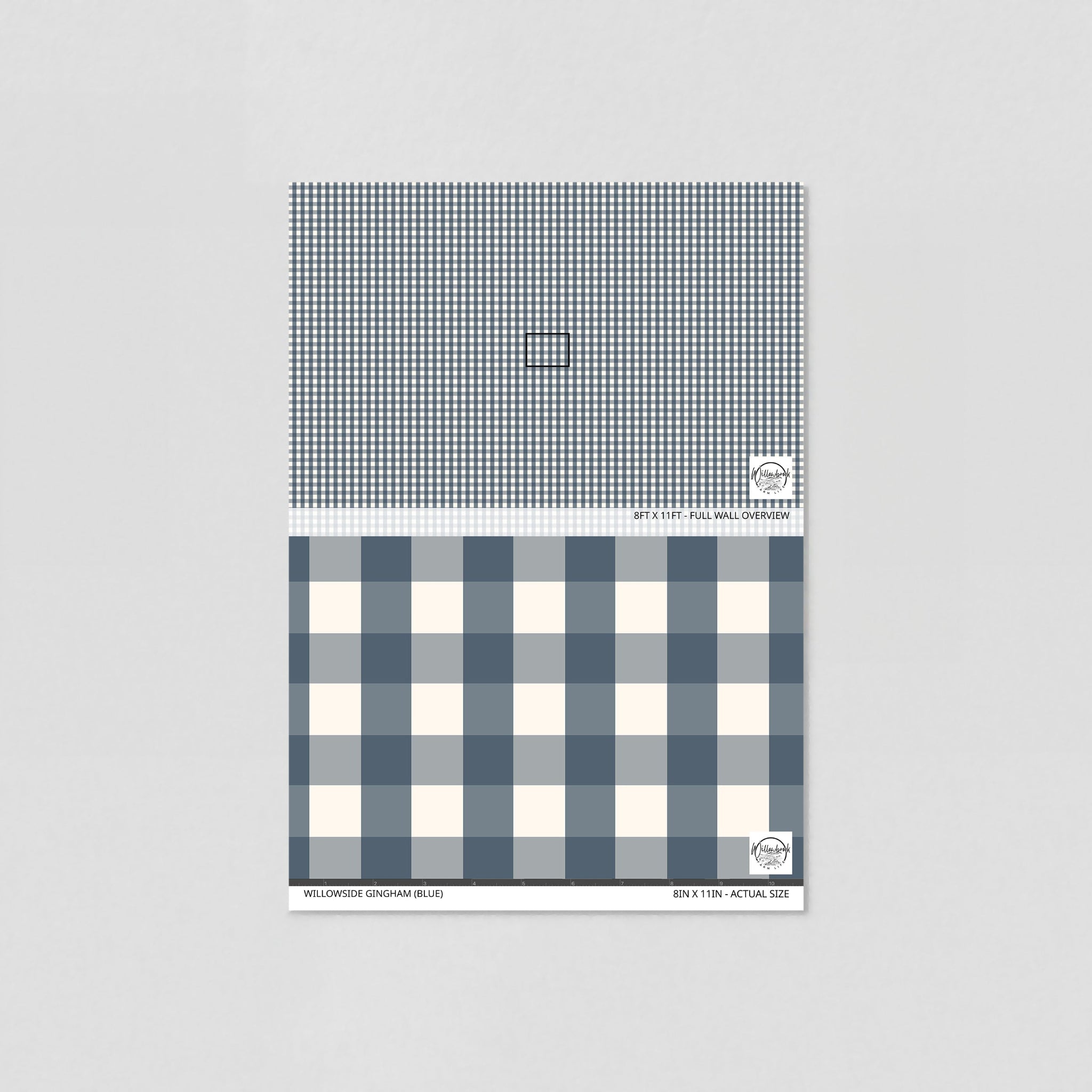 Willowside Gingham (Blue) Wallpaper