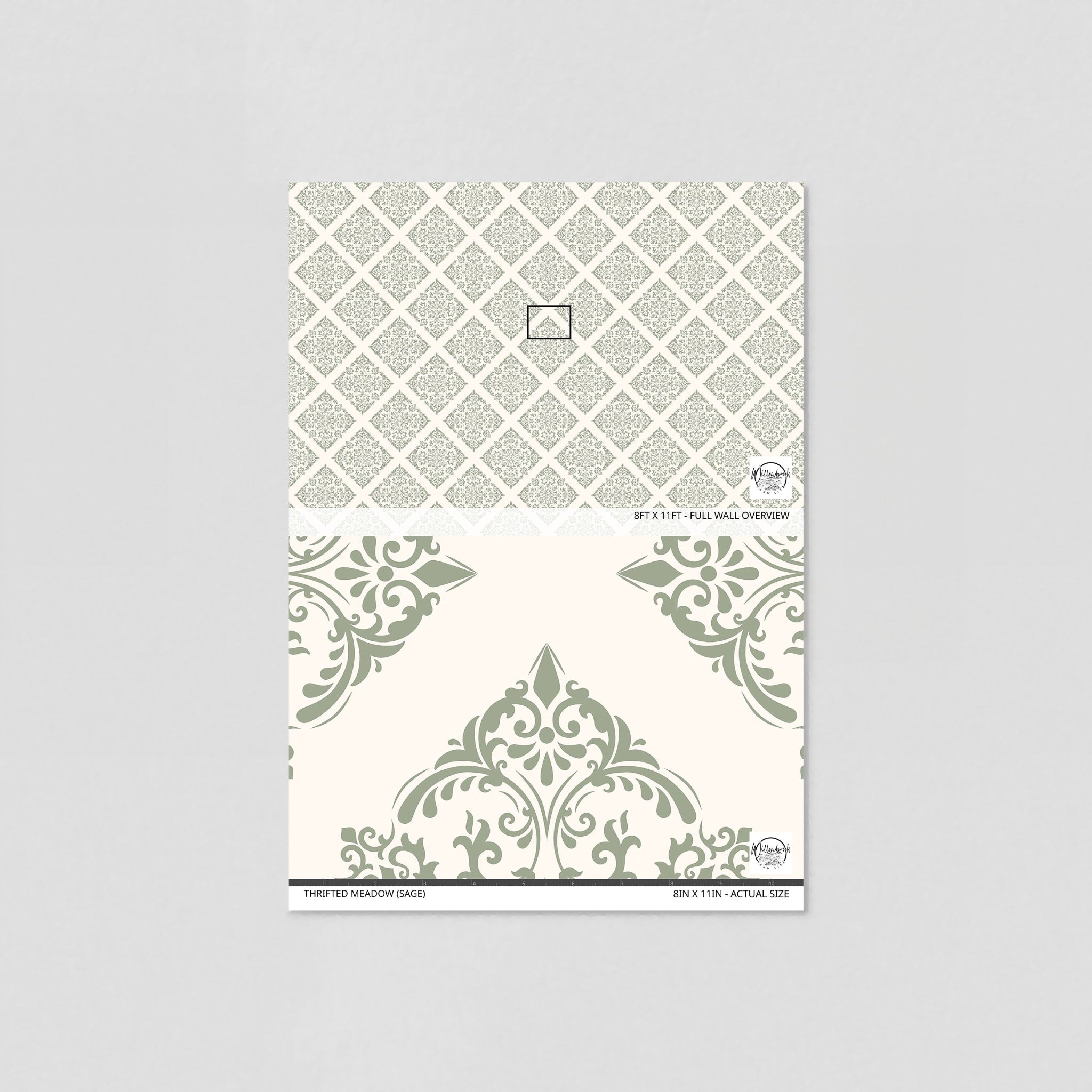 Thrifted Meadow (Sage) Wallpaper