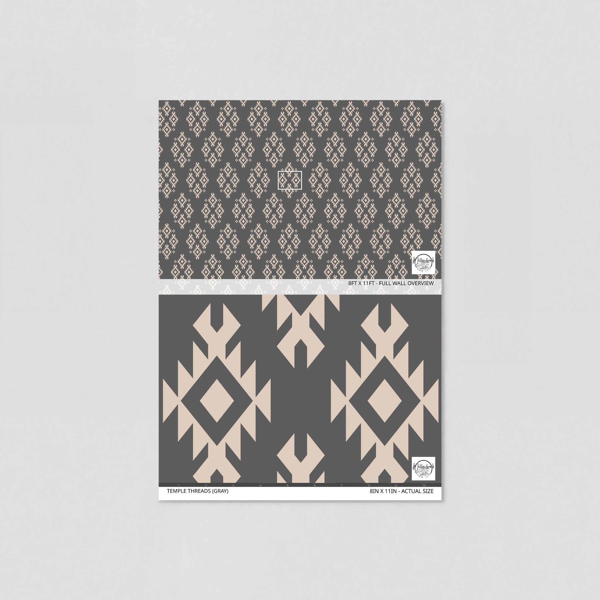 Temple Threads (Gray) Wallpaper