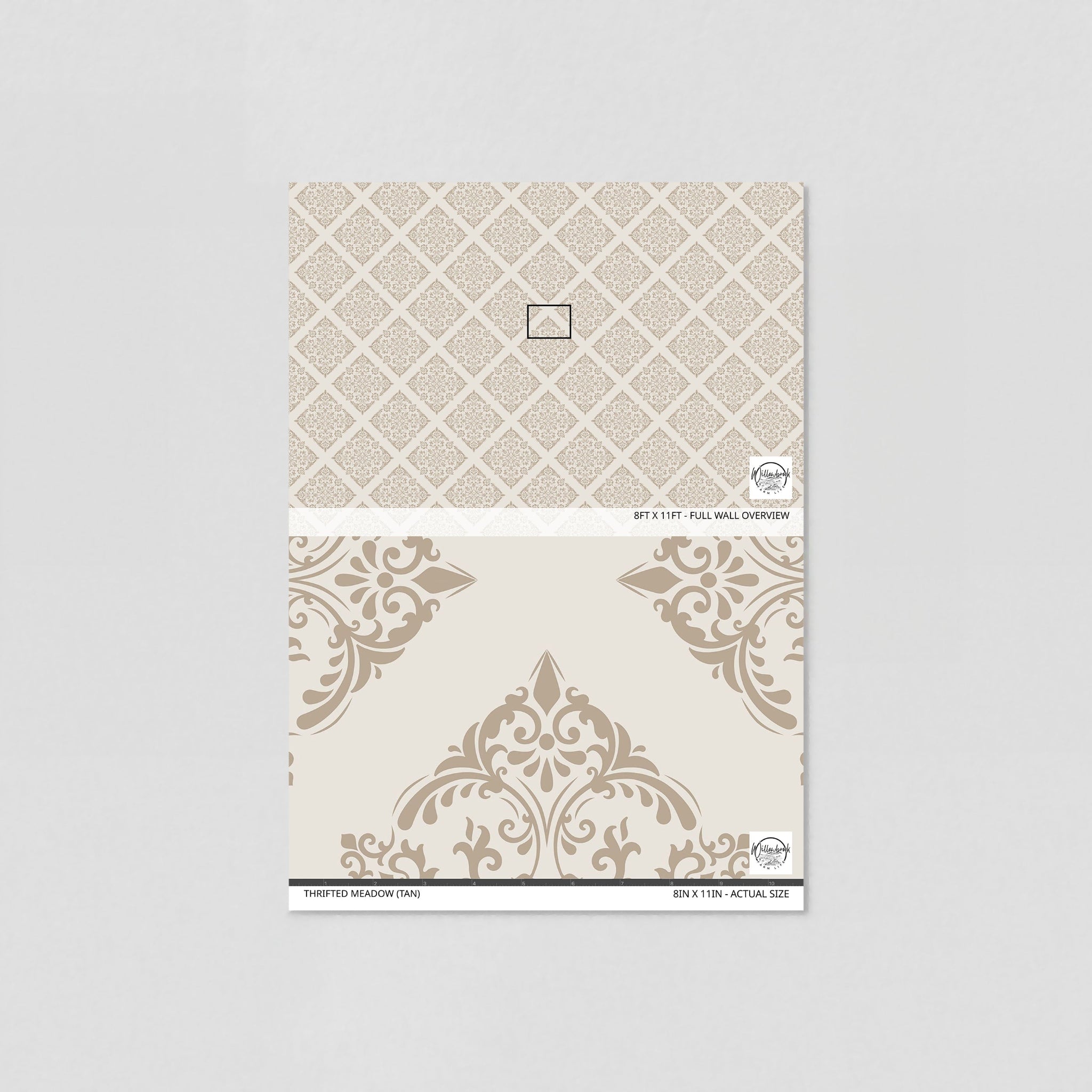 Thrifted Meadow (Tan) Wallpaper