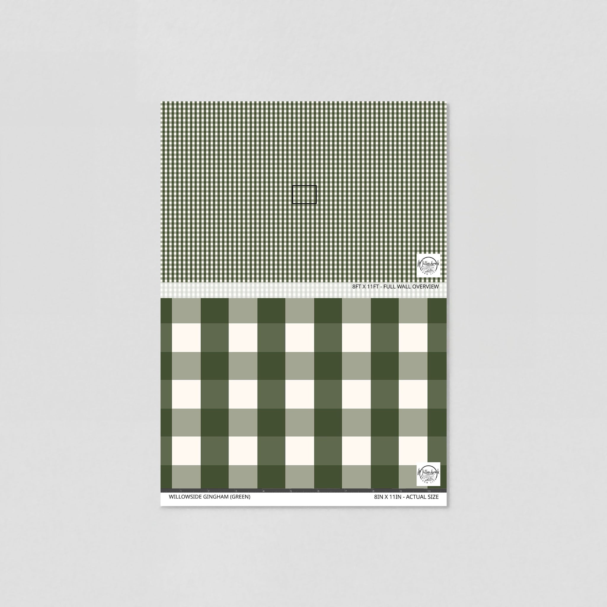 Willowside Gingham (Green) Wallpaper