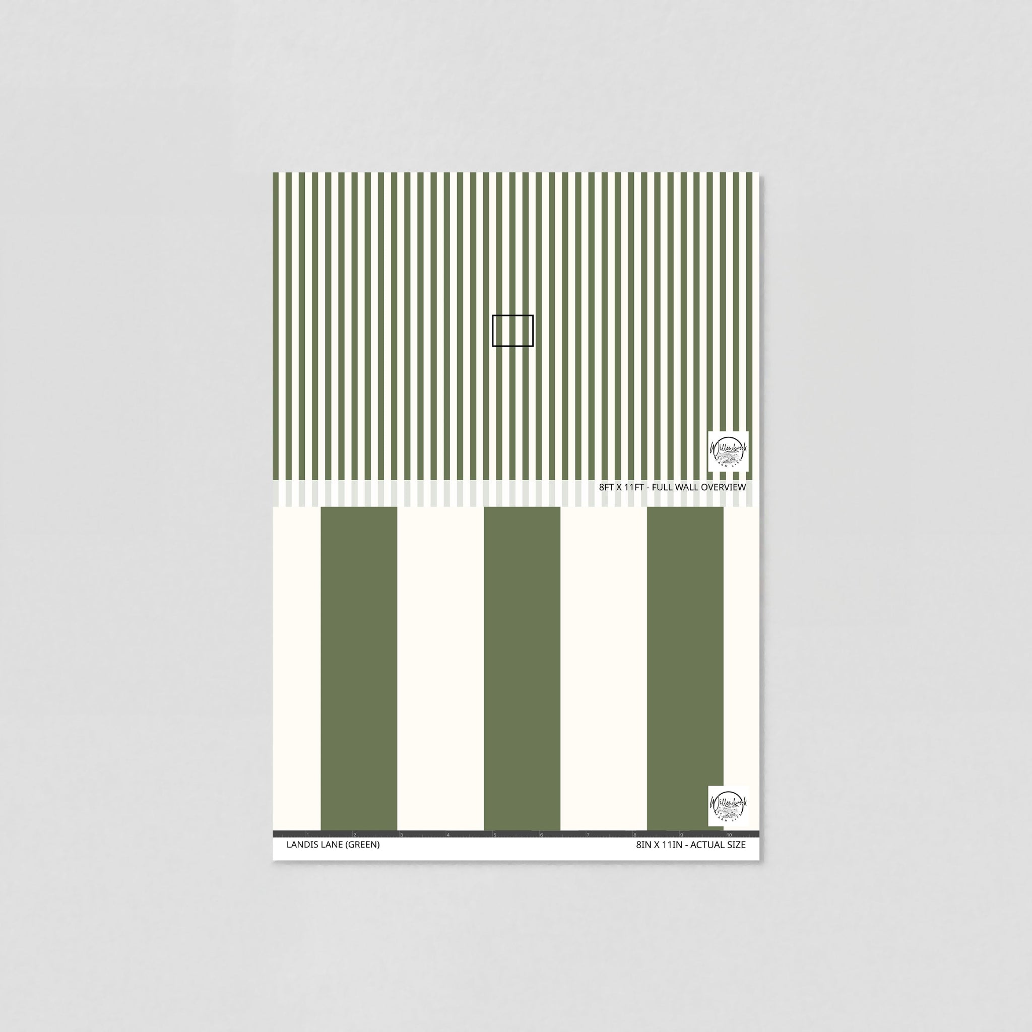 Landis Lane (Green) Wallpaper