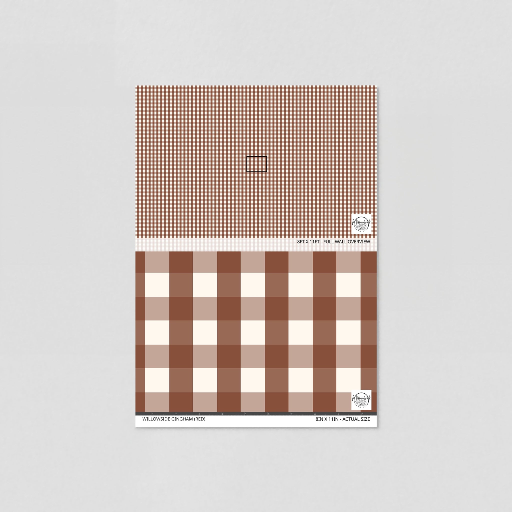 Willowside Gingham (Red) Wallpaper