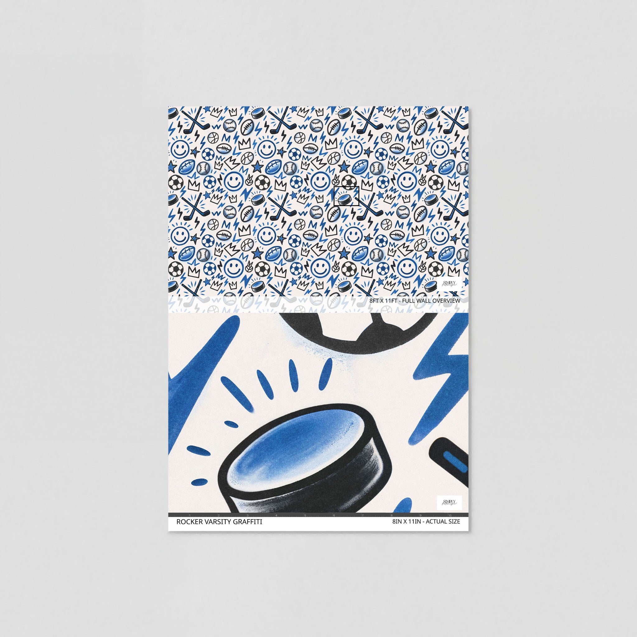 Rocker Varsity Graffiti Wallpaper