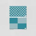 Sample of Simply Checker (Blue) Wallpaper