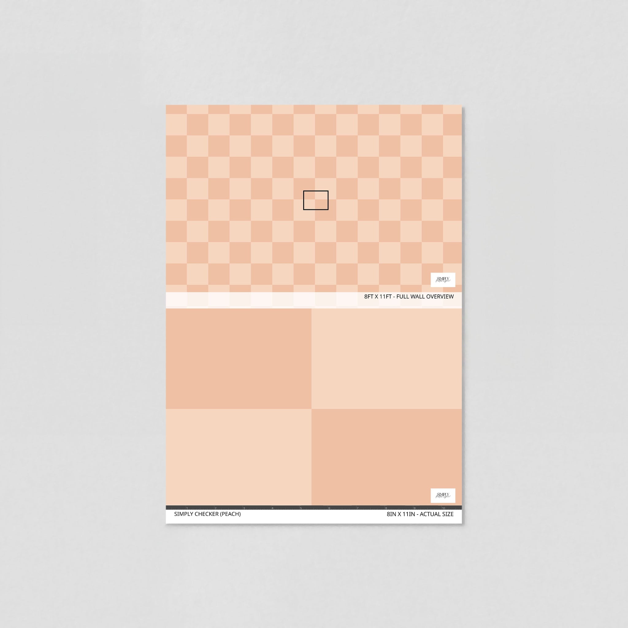 Simply Checker (Peach) Wallpaper