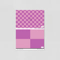 Sample of Simply Checker (Purple) Wallpaper