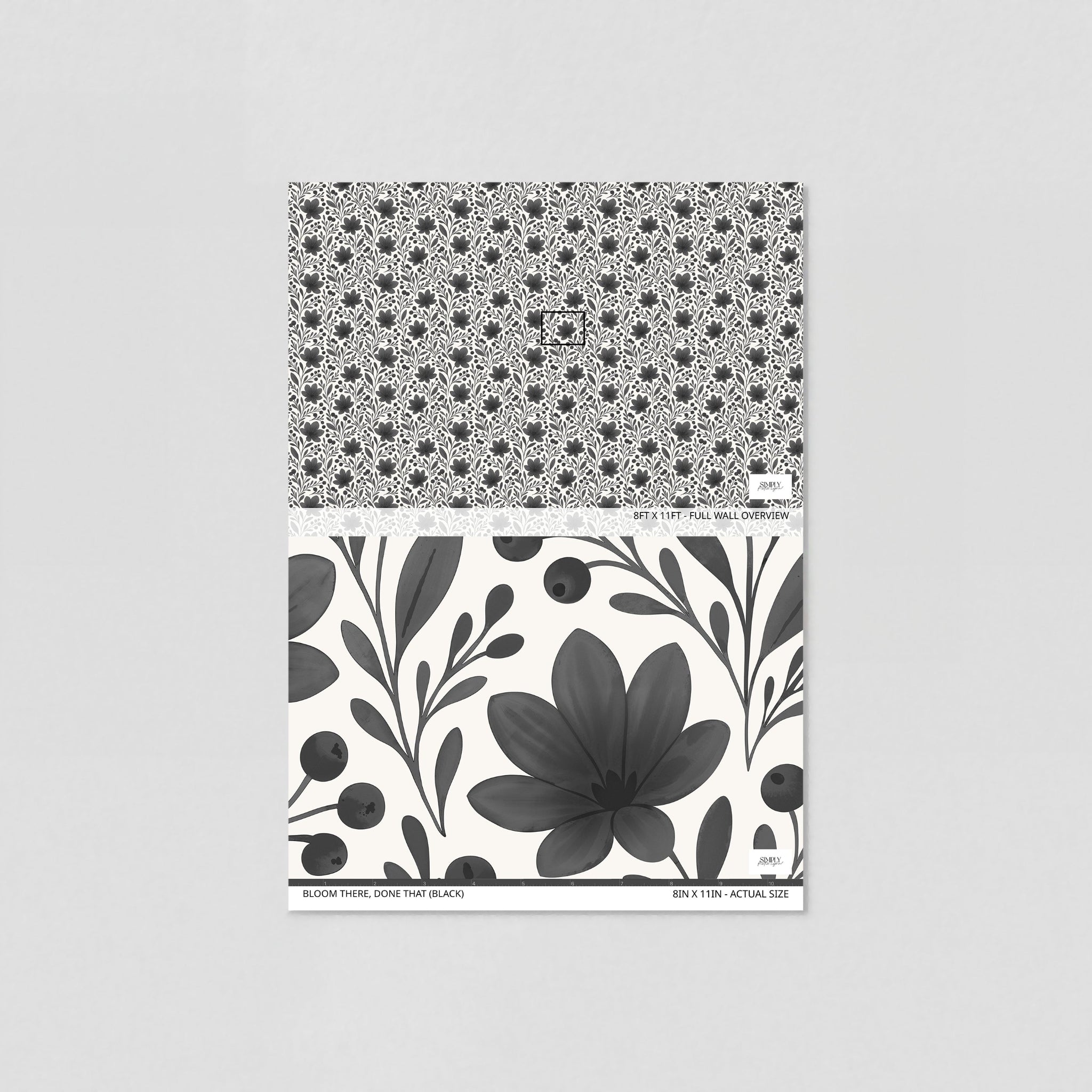 Bloom There, Done That (Black) Wallpaper