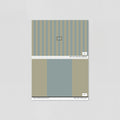 Sample of Simply Stripes (Blue & Olive) Wallpaper