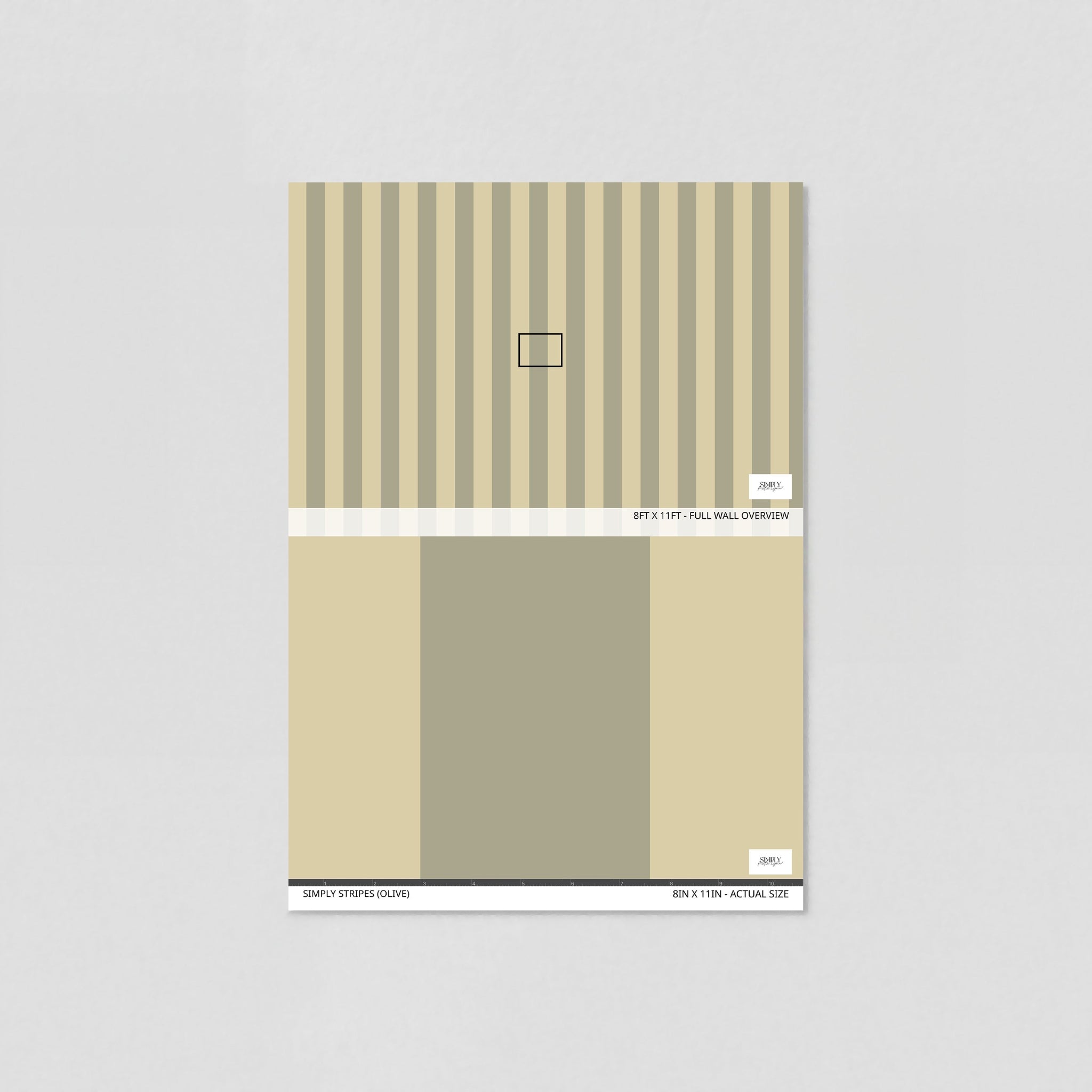 Simply Stripes (Olive) Wallpaper