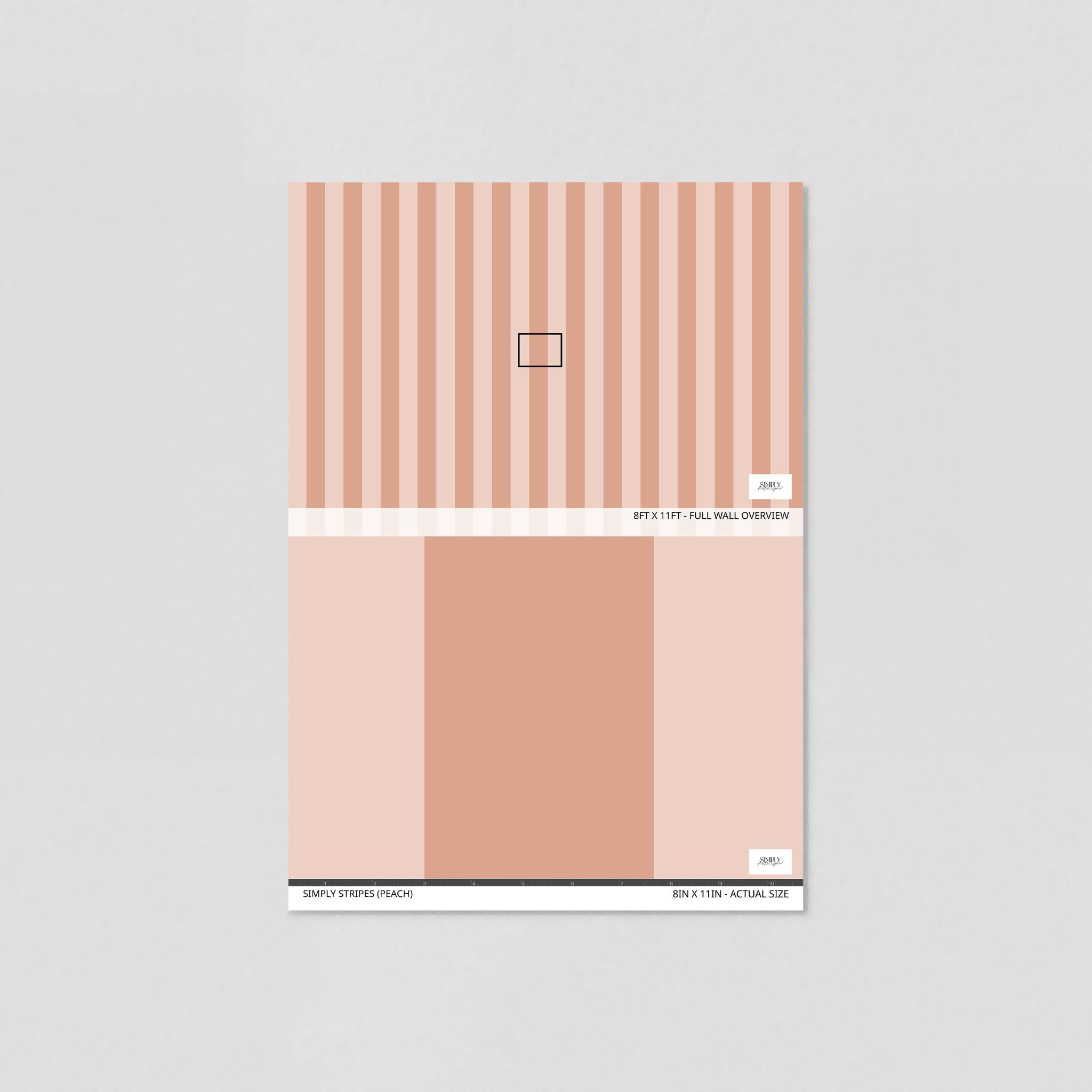 Simply Stripes (Peach) Wallpaper