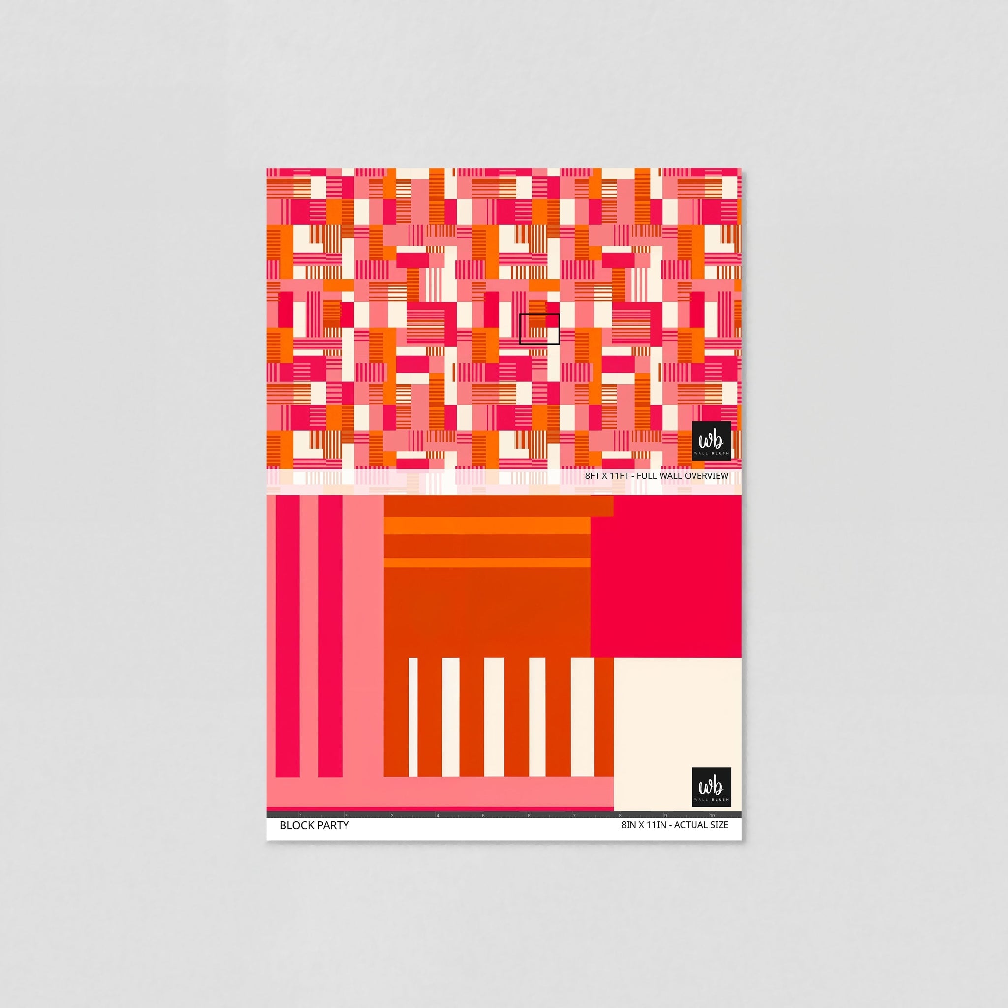 Block Party Wallpaper - 8 FT H X 25 FT W Traditional