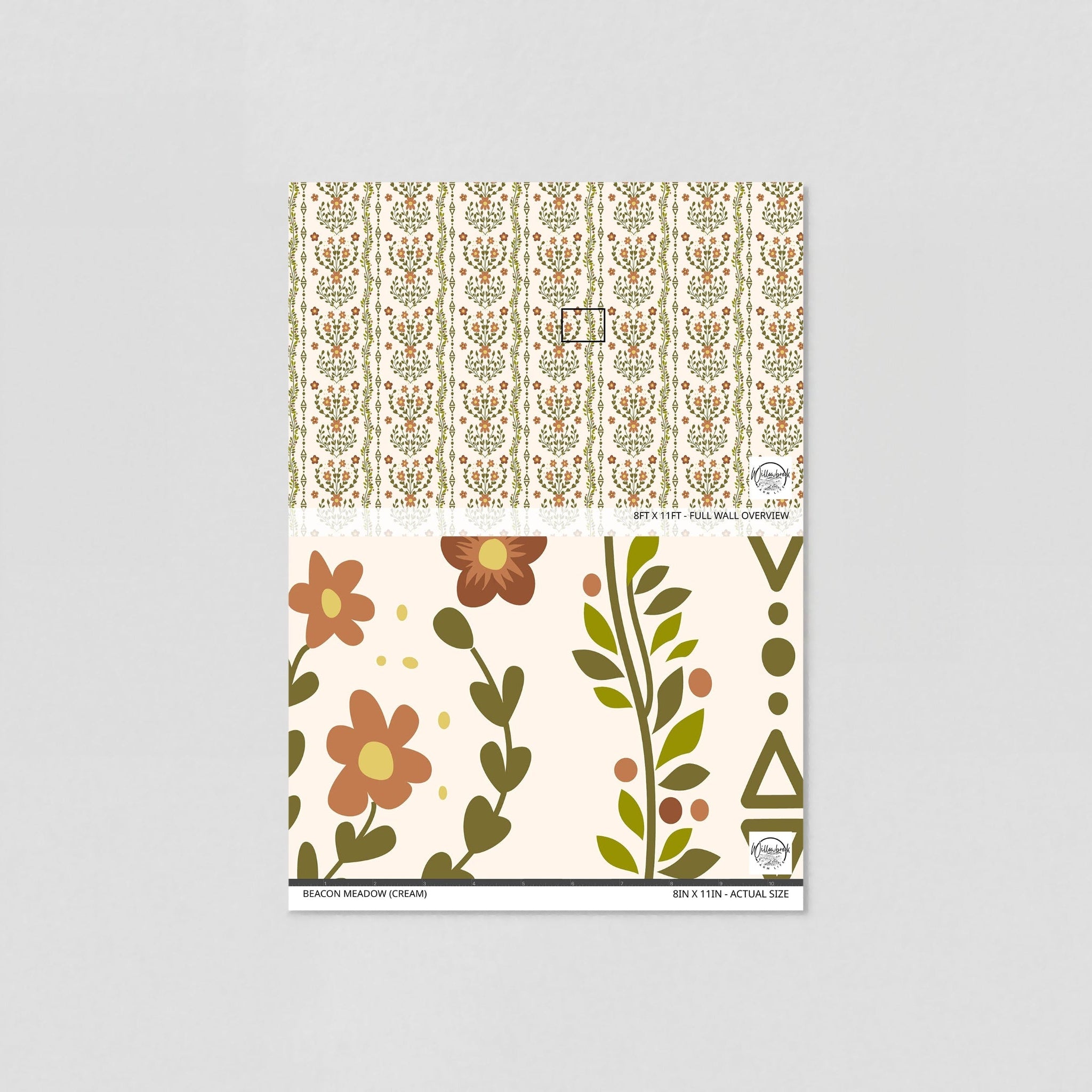 Beacon Meadow (Cream) Wallpaper