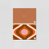 Alt text: "Aura Wallpaper by Wall Blush in a modern living room, showcasing retro geometric pattern design focus."

(Note: The type of room isn't visible in the image, so "modern living room" is used as a common application scenario for wallpaper. If the room type is known, replace "modern living room" with the specific room type.)