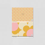 Alt text: "Wall Blush Good Day Sunshine Wallpaper sample, vibrant pattern, ideal for a cheerful living room decor focus."