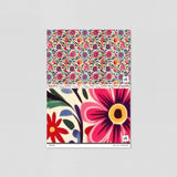 Alt: "Wall Blush Azalea Wallpaper sample showcasing vibrant floral design, ideal for a lively living room decor focus."