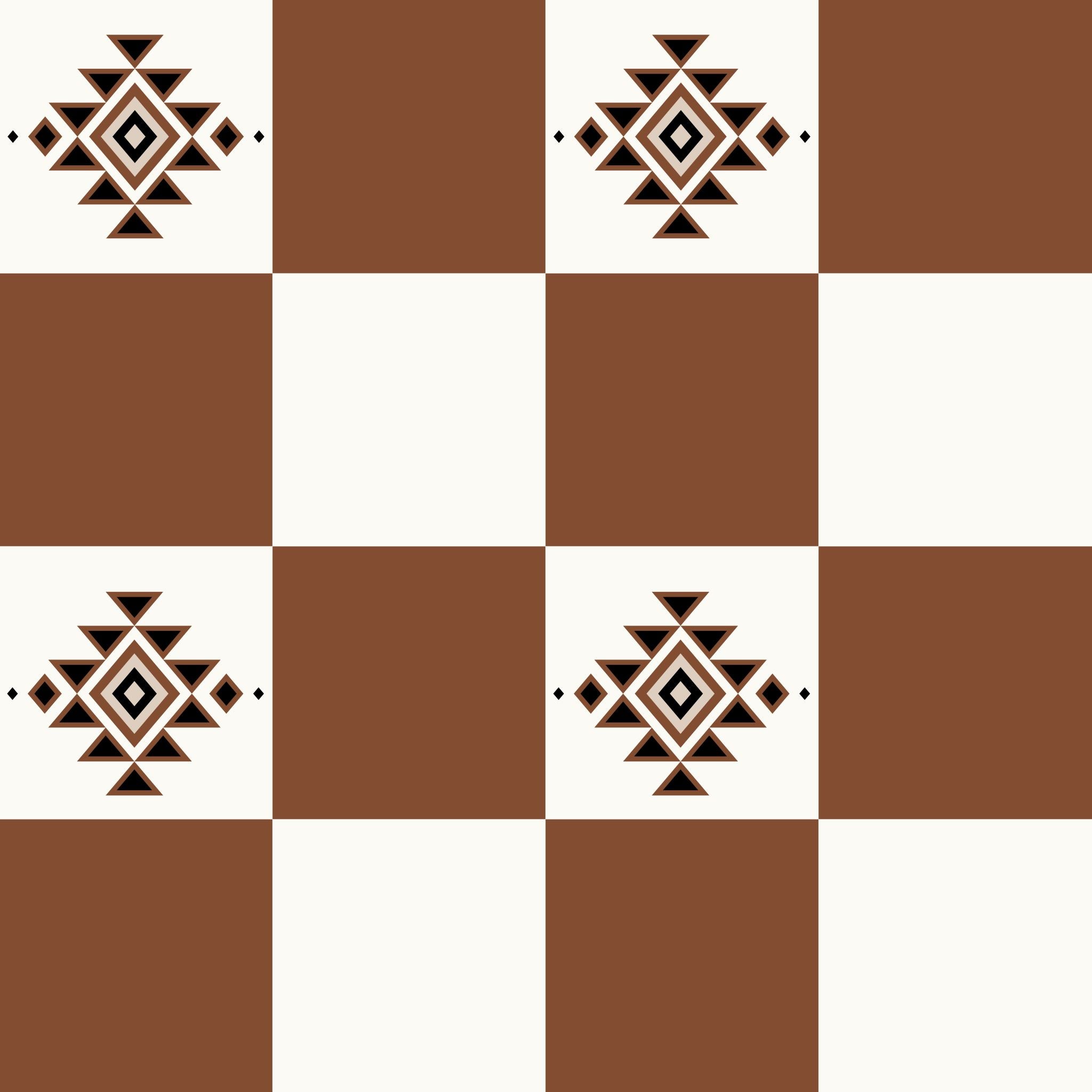 Western Checker (Red) Wallpaper
