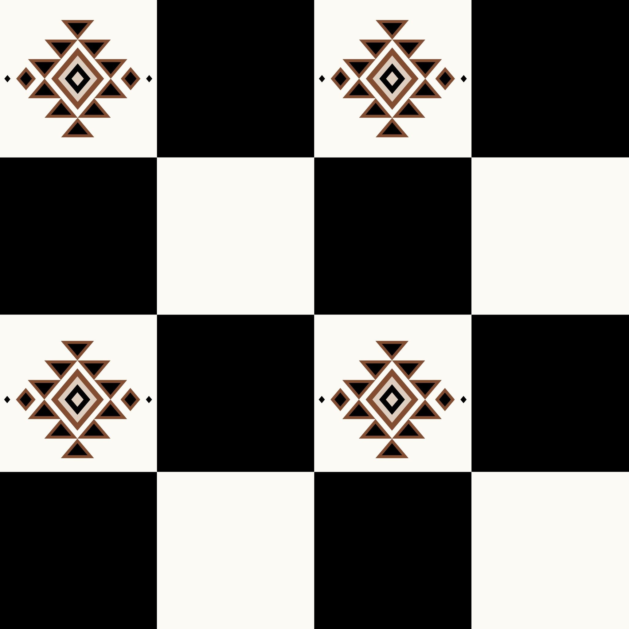 Western Checker (Black and Red) Wallpaper