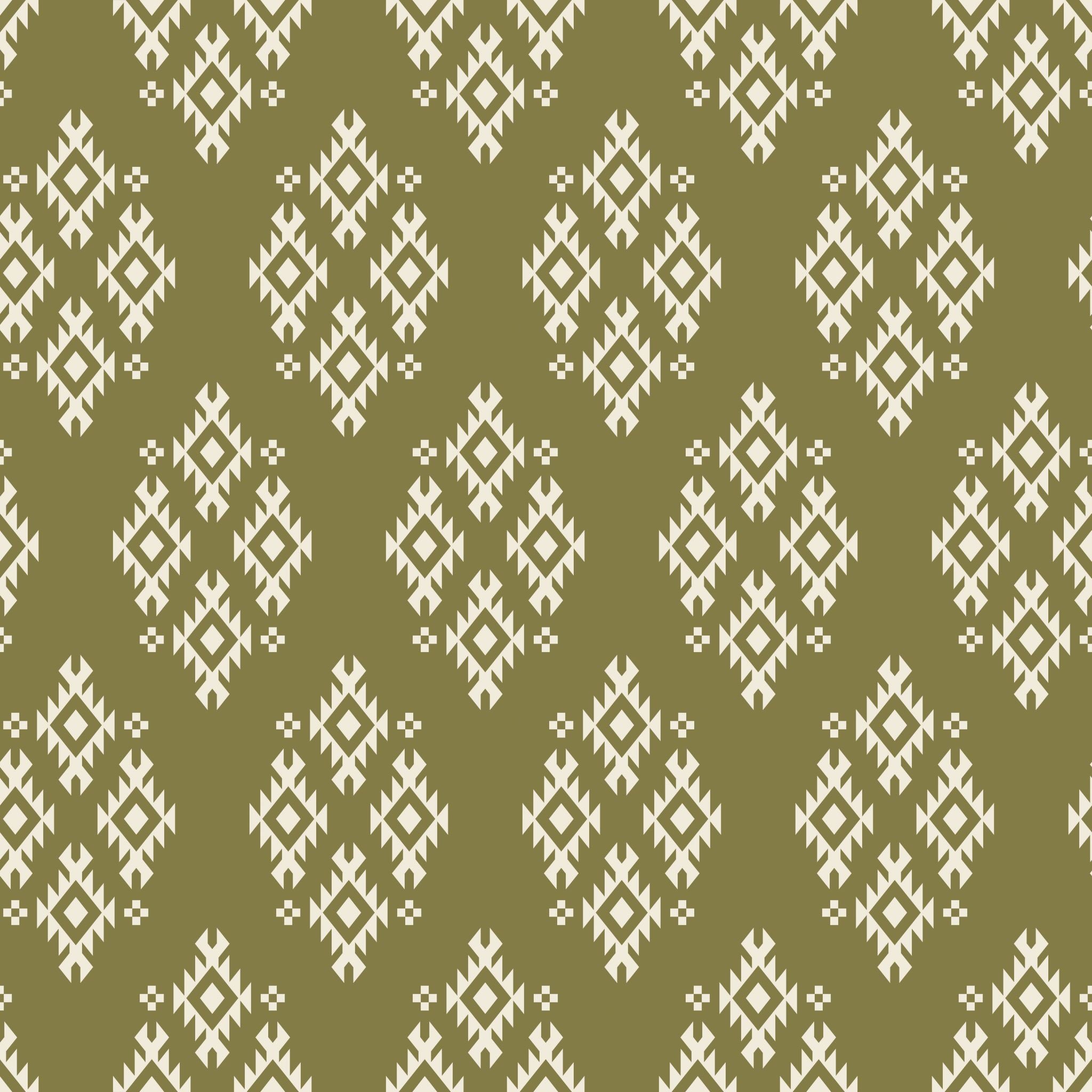Temple Threads (Olive) Wallpaper