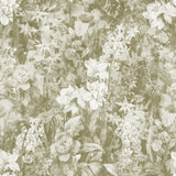 "The Kaycee Wallpaper by Wall Blush with floral pattern in a home interior setting, perfect for enhancing living room walls."