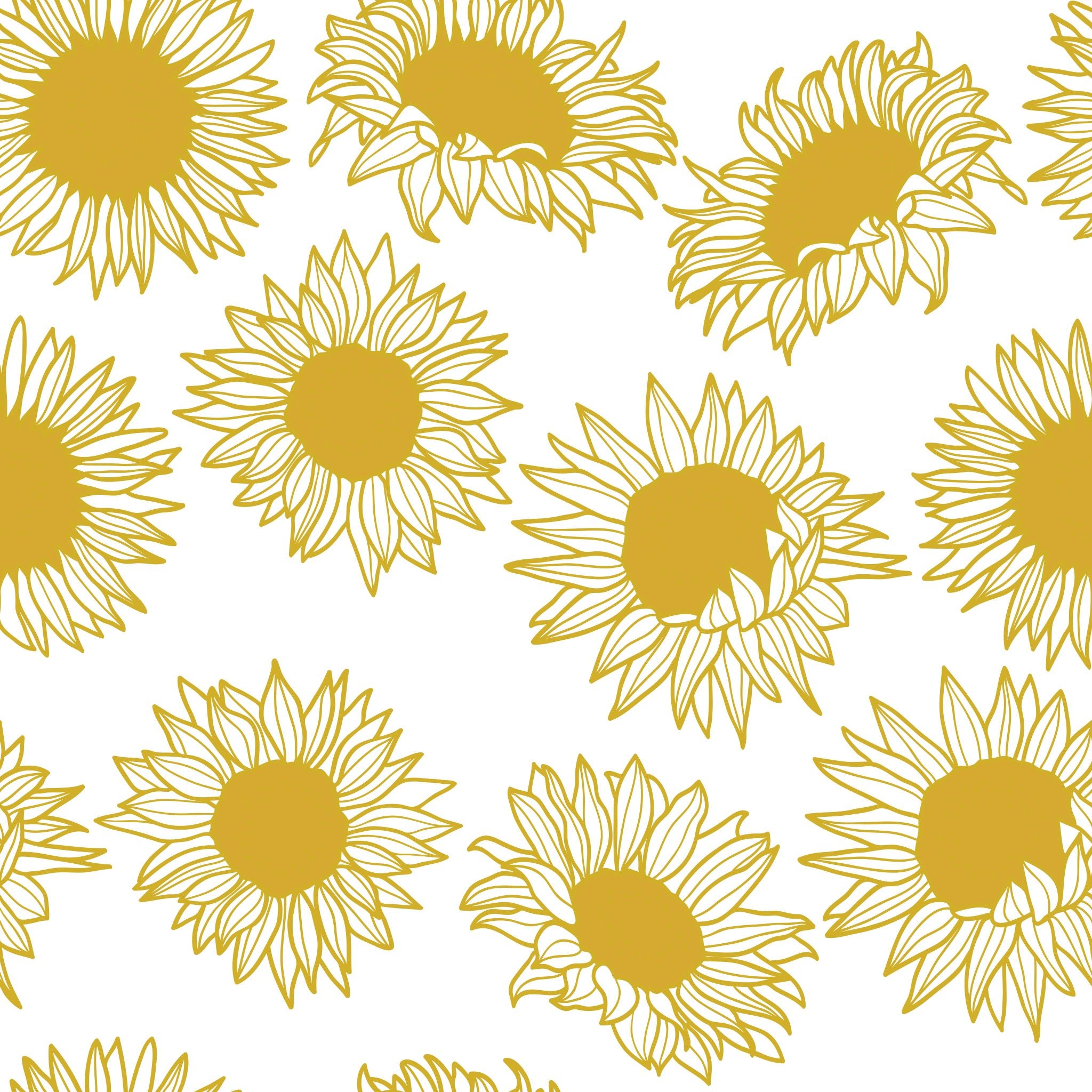 "Wall Blush's Penelope Wallpaper featuring elegant sunflower pattern in a light-filled living room setting."