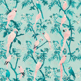 "Kawaii Wallpaper with tropical birds by Wall Blush accentuating a vibrant kid's room wall."