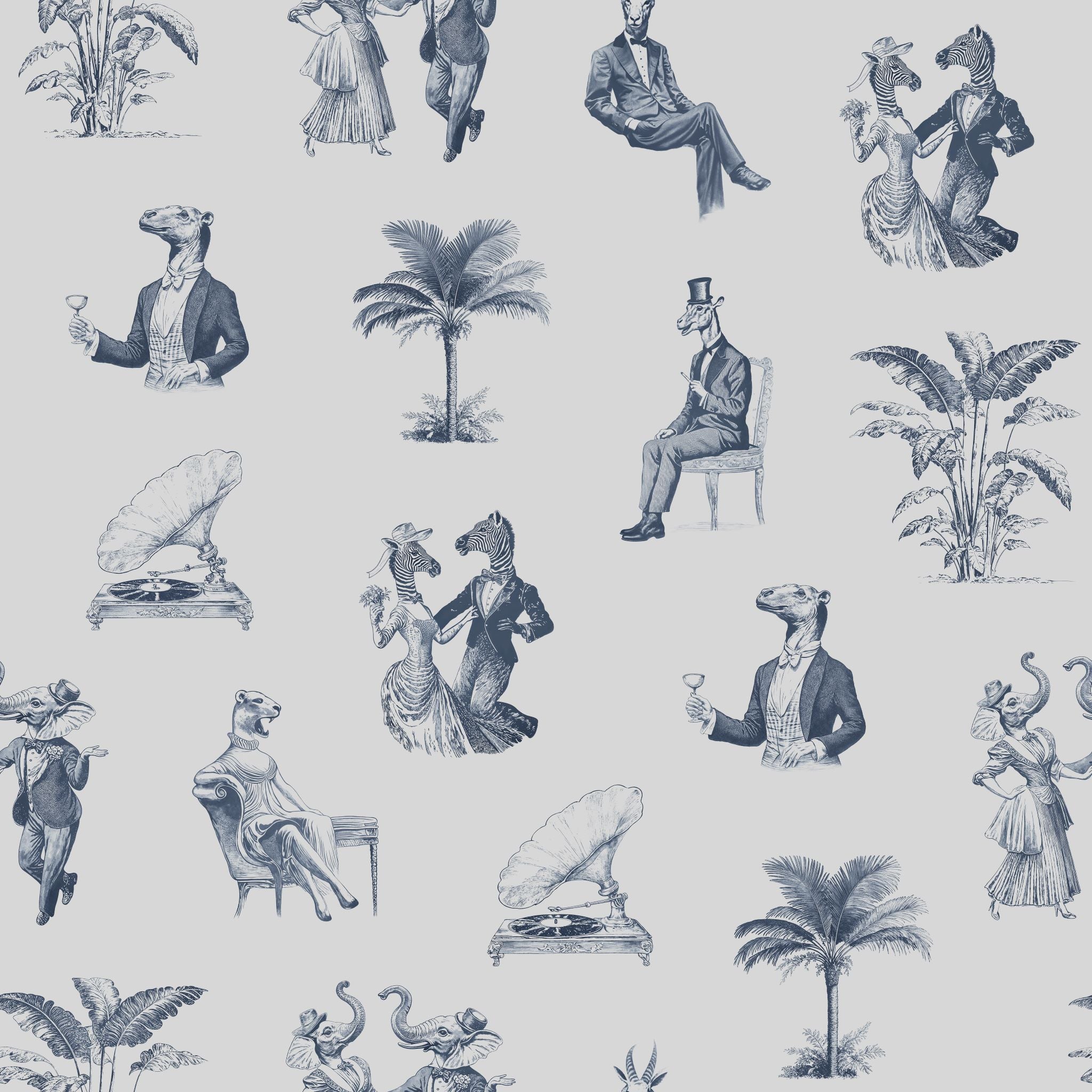 Safari Speakeasy (Blue) Wallpaper