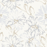 "Wall Blush's Something Blue Wallpaper featuring floral design in a modern living space, enhancing wall aesthetics."