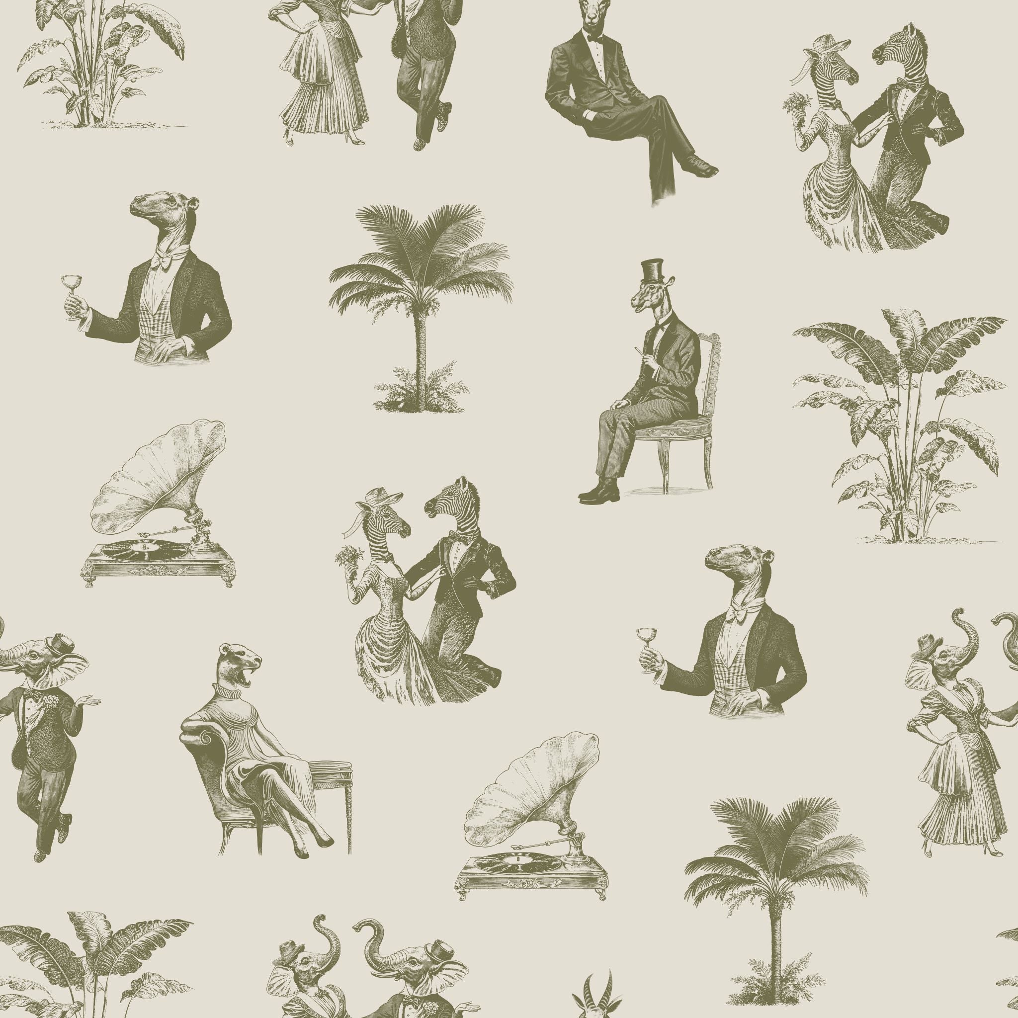 Safari Speakeasy (Green) Wallpaper