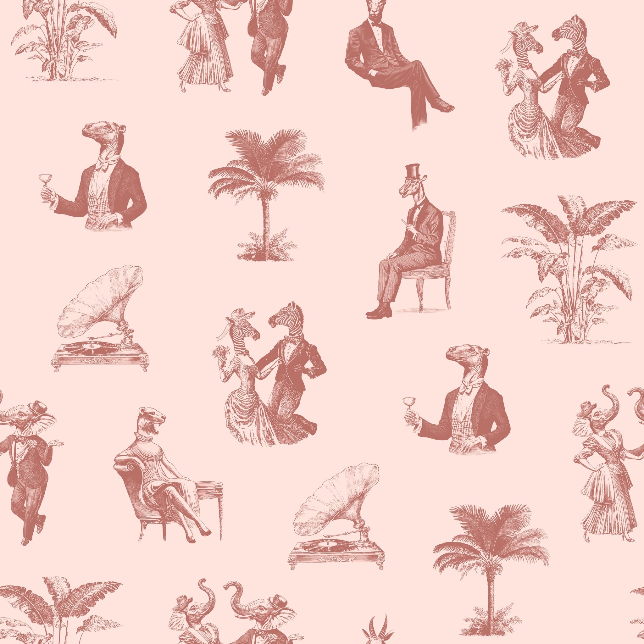 Safari Speakeasy (Pink) Wallpaper