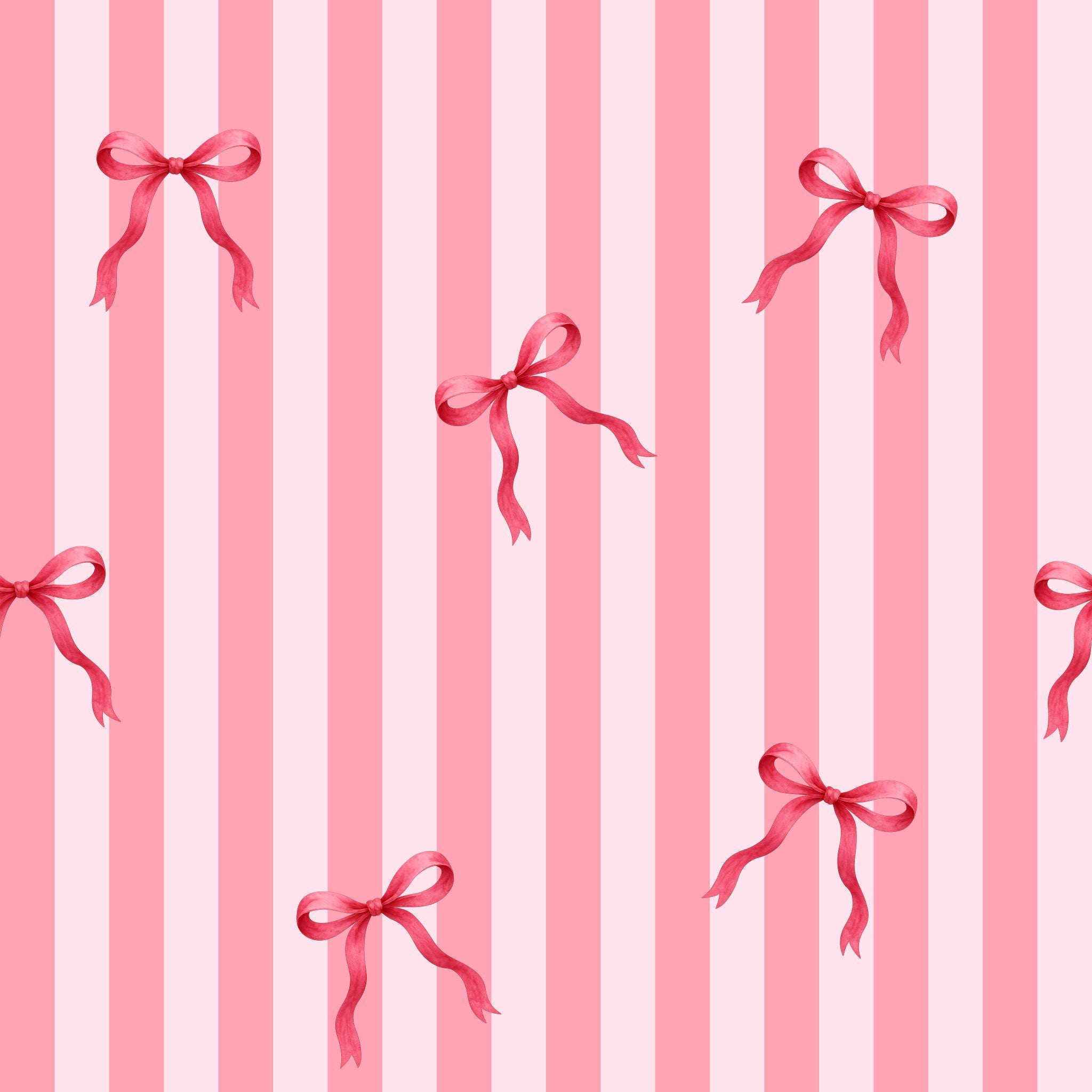 Allie Girl Bows & Stripes Wallpaper