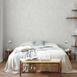 "Angel Wallpaper by Wall Blush in stylish bedroom with focus on the elegant wall design."
