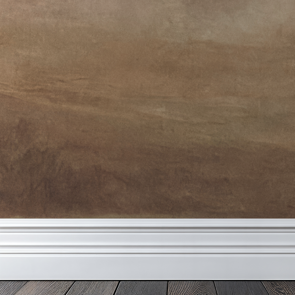 Weathered Sky maroon wallpaper with soft cloud-like texture above white baseboard.