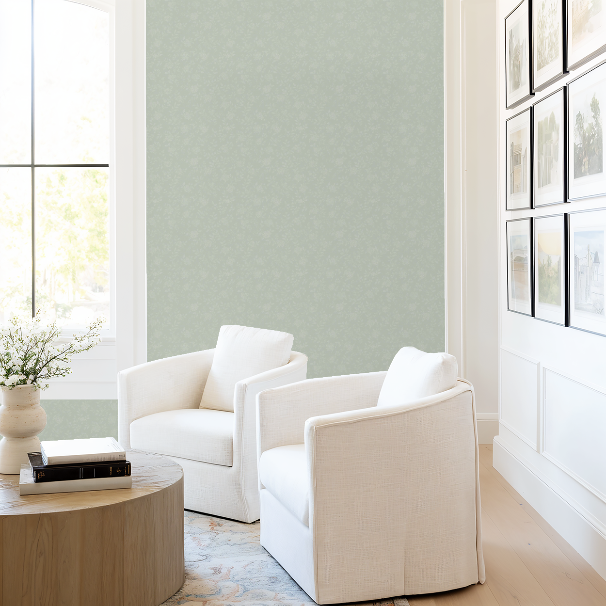 Willow Bloom (Sage) Wallpaper