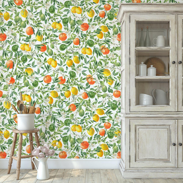 Mediterranean - Citrus Peel and Stick Wallpaper– WALL BLUSH