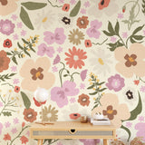 Hadley Wallpaper from Wall Blush SG02 decorating a cozy home office with a floral design.
