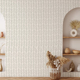 "Sweet Ava Ryan Wallpaper by Wall Blush in modern living room, elegant botanical design focus."