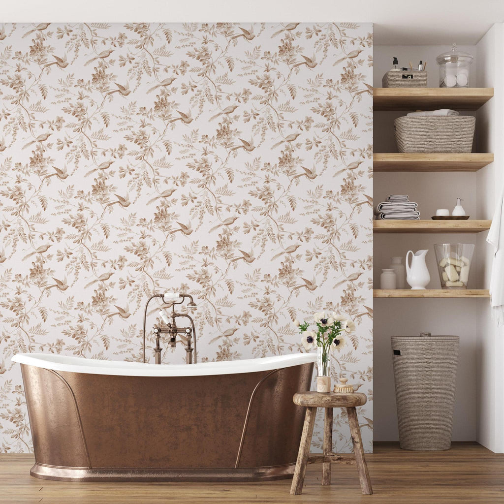Elevate Your Bathroom with Wall Blush Wallpaper