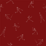 "Batter's Up (Red) Wallpaper by Wall Blush showcased in a stylish room, emphasizing elegant and sporty decor."
