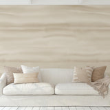 Fraya (Oatmeal) Wallpaper from The Ania Zwara Line showcased in a modern living room setting with a focus on texture.
