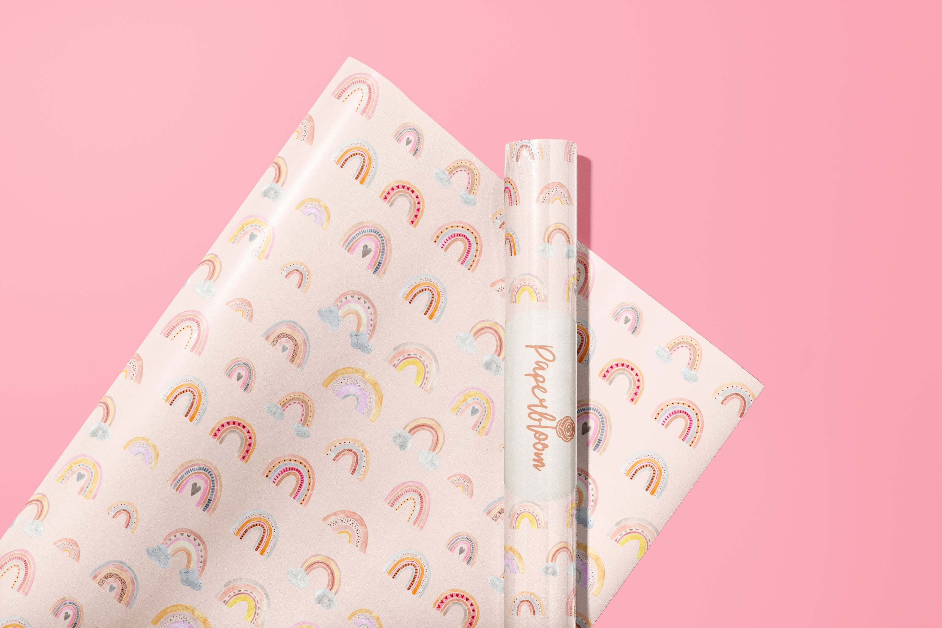 Edens Rainbows Wrapping Paper - WALL BLUSH