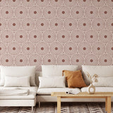 Esmeralda Wallpaper by Wall Blush SG02 enhancing a modern living room's ambiance with its bold pattern.
