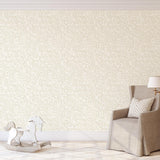 Estelle Wallpaper by Wall Blush SG02 in a cozy living room, showcasing elegant wall designs and decor focus.
