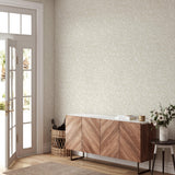 "Estelle Wallpaper by Wall Blush enhancing a modern living room with elegant floral patterns."