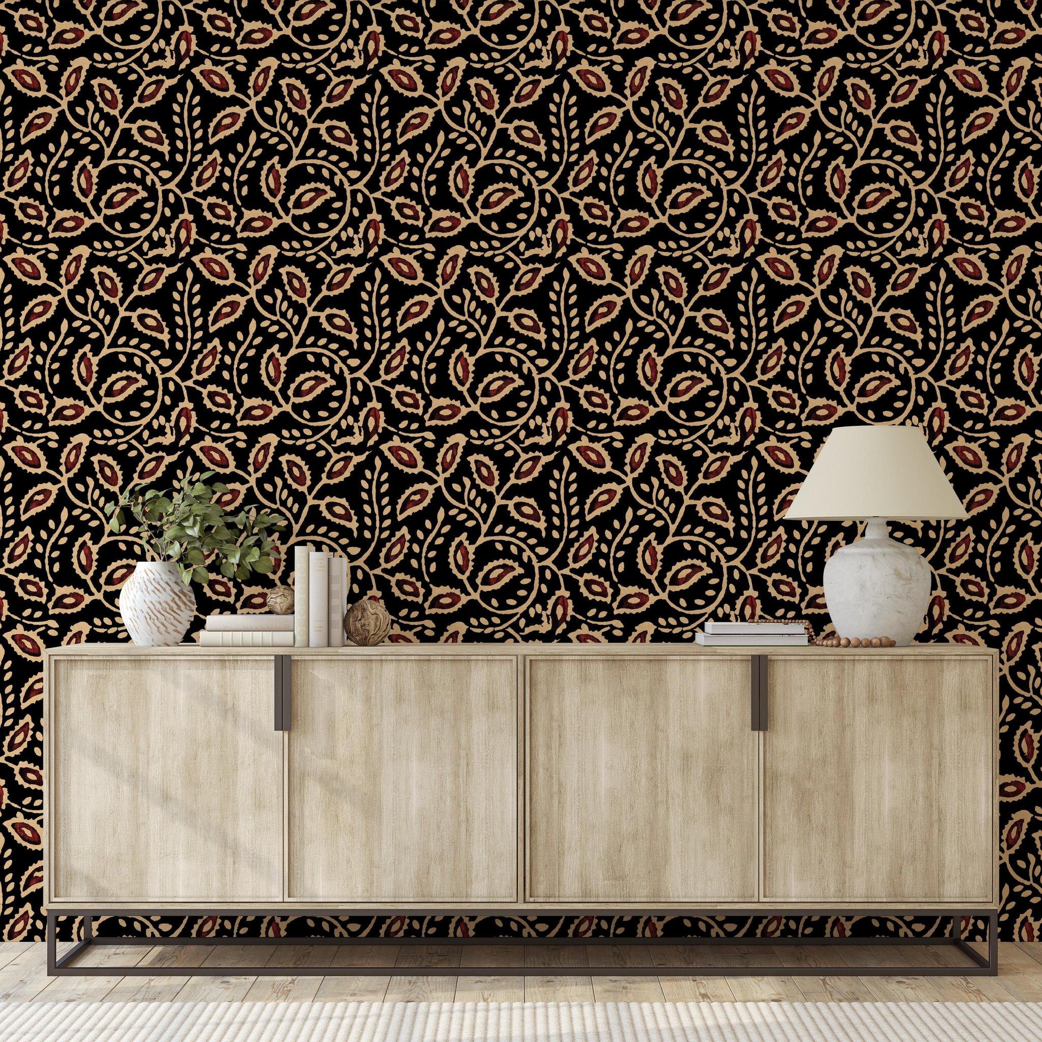 Wall Blush SG02's Heart of Mine Wallpaper in a modern living room, highlighting stylish wall decor.
