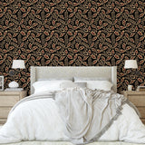Wall Blush SG02 Heart of Mine Wallpaper in a cozy bedroom, highlighting stylish wall decor focus.
