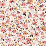 Alt text: In Bloom (Blush) Wallpaper by Wall Blush with floral design, perfect for a living room accent wall, highlighting the space with elegance.

