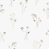 "Prairie Wallpaper by Wall Blush with elegant botanical design for a serene bedroom interior focus"